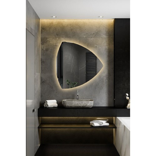 Dreieckiger Badezimmerspiegel mit Hintergrundbeleuchtung... 2