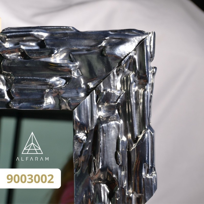 Luxuriöser Wandspiegel mit prächtigem Rahmen silberfarben - 9003002
