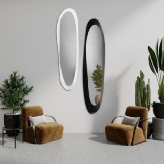 Set aus zwei Spiegeln mit Lacobel in unregelmäßiger Form - SECCO