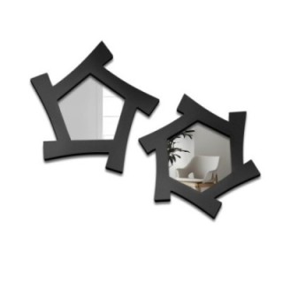 Set von Dekospiegeln mit MDF-Rahmen - SENS - Rahmenfarbe nach Wahl