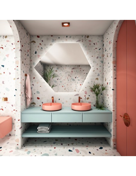 Spiegel in geometrischer Form mit Beleuchtung – GEOME LED