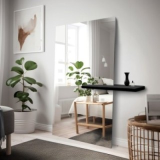 Moderner rechteckiger Standspiegel mit Ablage - AGIS SHELF