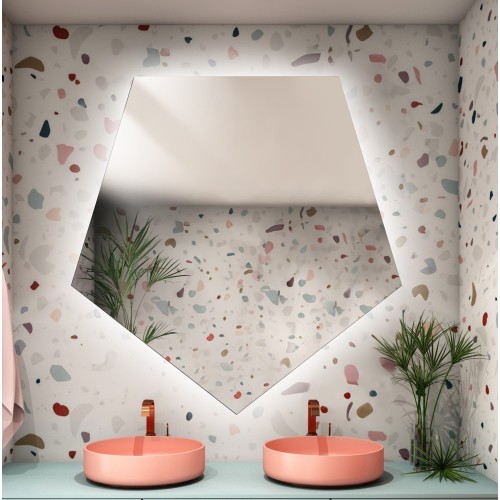 Spiegel in geometrischer Form mit Beleuchtung – PENTA LED 2