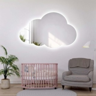 Wandspiegel für das Kinderzimmer in Form einer Wolke mit Beleuchtung – CLOUD LED