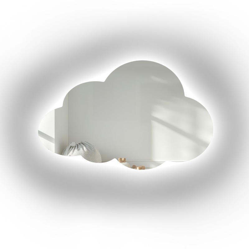 Wandspiegel für das Kinderzimmer in Form einer Wolke mit Beleuchtung – CLOUD LED
