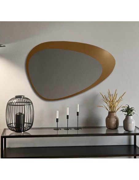 Spiegel in organischer Form zweifarbige Spiegeltafel - KALCYT