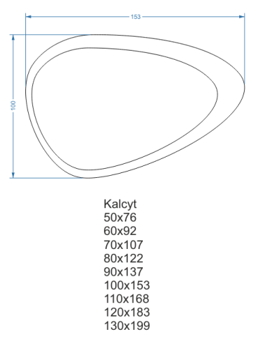Spiegel in organischer Form zweifarbige...