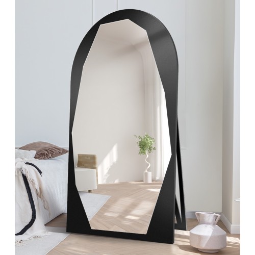 Organischer Standspiegel in Halboval mit MDF-Rahmen -... 2