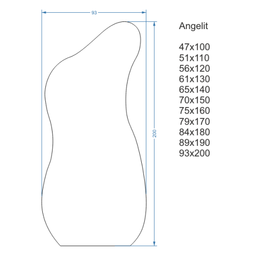 Organisch geformter gerahmter Spiegel - ANGELIT IM RAHMEN 2