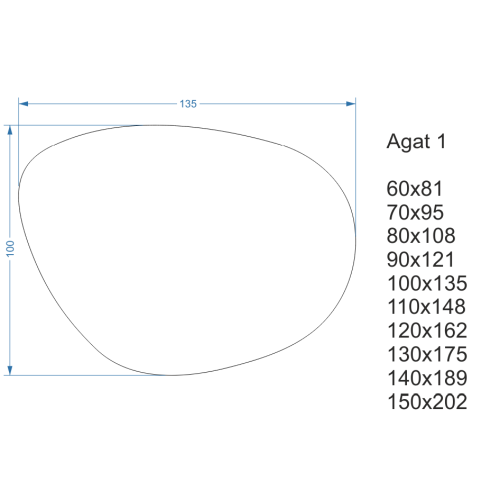 Unregelmäßig geformter Badezimmerspiegel mit... 2