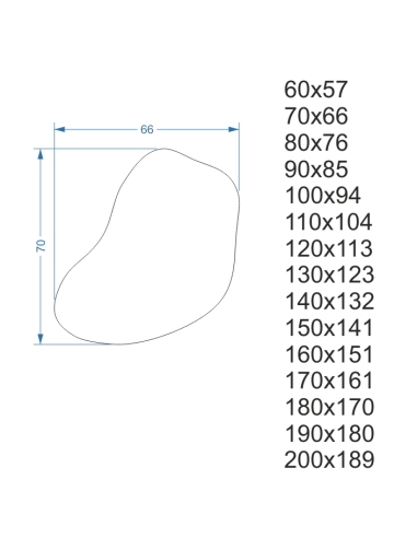 Badezimmerspiegel in unregelmäßiger Form mit...