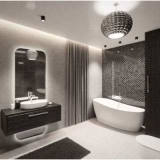 Badezimmerspiegel mit Hintergrundbeleuchtung zweiteilig - GAJA LED