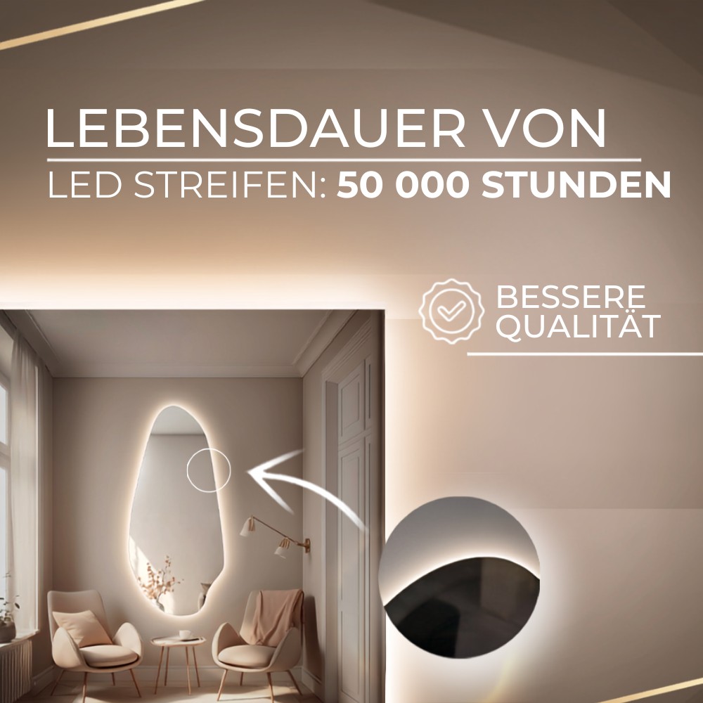 Lebensdauer von LED-Streifen: 50 000 Stunden