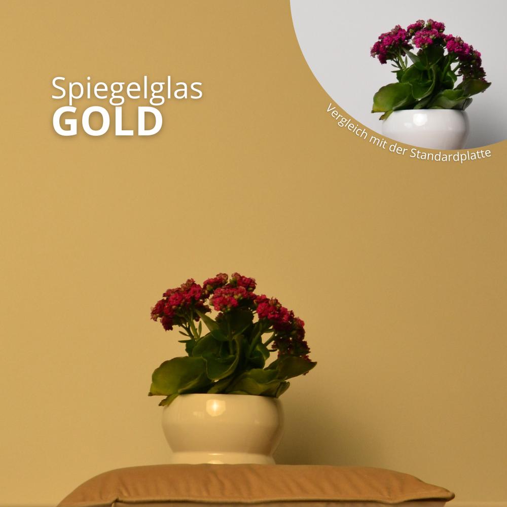 Goldfarbenes Spiegelglas