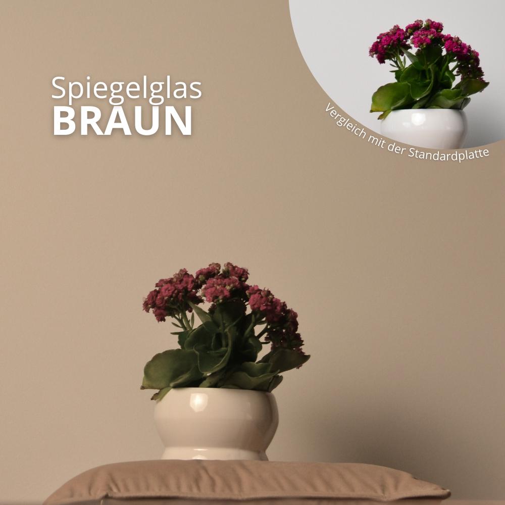 Braunfarbenes Spiegelglas
