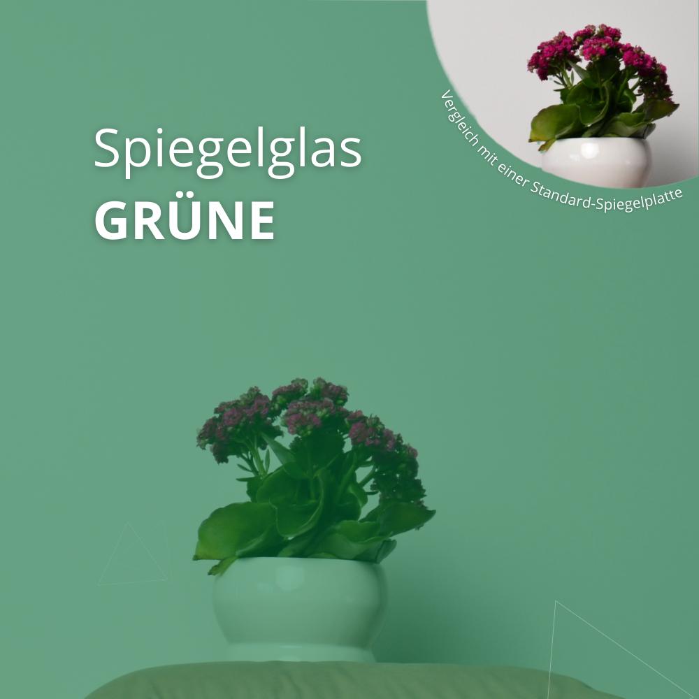Grüne Spiegelglasfläche