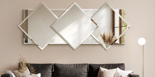 Geometrische Spiegel — Formen, Struktur und ein geometrischer Look im Interieur